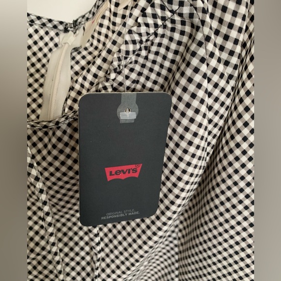 Levi’s Checkered Flutter-Sleeve Dress. Size XL. - Picture 4 of 9
